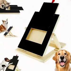 【DealsForYouDays】 Dog Nail Scratch Pad for Large & Small Dogs, Adjustable Stress-Free Nail Filing Board with Hidden Treat Box, Alternative to Clippers & Grinders, Durable Wood Dog Furniture cool dog stuff for indoor
