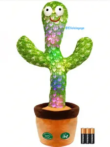 Ava Lalagaga Dancing Talking Cactus Toy with 120 Songs & Sound Recording Feature for Babies Adjustable Volume & Record Your Sound Function