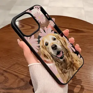 Premium Magnetic Phone Cases for iPhone11/12/13/14/15/16//17/Air/promax/Plus Funny Golden Retriever Dog Floral y2k cased MagSafe Ready, Anti-Fall, Springtok and Ultra-Thin Design | Perfect for Everyday Use Screen Protector Resistance
