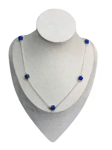 Liquid Silver & Lapis Lazuli Necklace