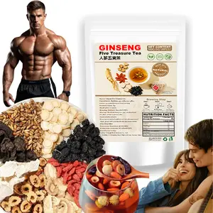 Ginseng Kidney & Liver Support Tea – Natural Herbal Blend with Goji, Maca, Red Dates & Mulberry – Daily Vitality & Detox for Men & Women Beverage Chinese