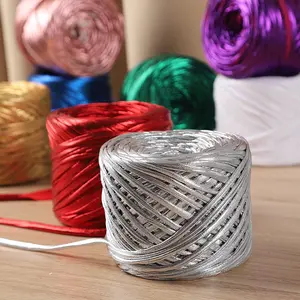 200g Premium Leather Texture Yarn, Metallic Finish Ribbon Yarn for DIY Bags, Soft Knitting Thread for Shoes, Fashionable and Flexible, Crochet Thread