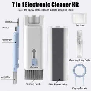 7 in 1 Computer Keyboard Cleaner Brush Kit Earphone Cleaning Pen for Headset Keyboard Cleaning Tools Cleaner Keycap Puller Kit Does not apply