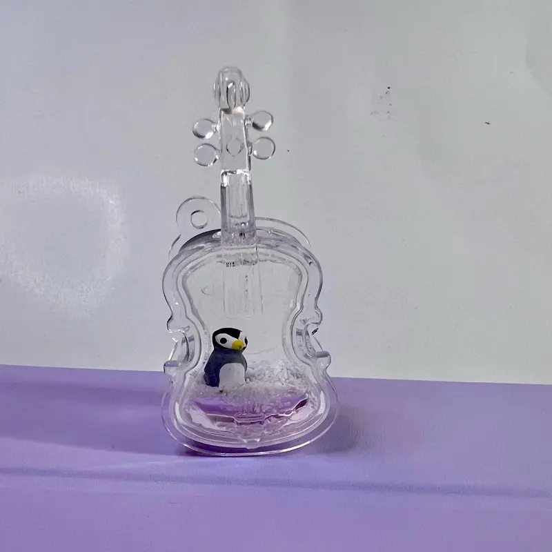 Wiggler Small Decor Toy - 4cm cube/jar/bottle.  Clear Acrylic