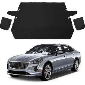 Windshield Cover for Ice and Snow Front Fit for sedans Windshield Snow Cover  Windshield Protector Winter  Accessories 600D Oxford Fabric Black 67"x43"