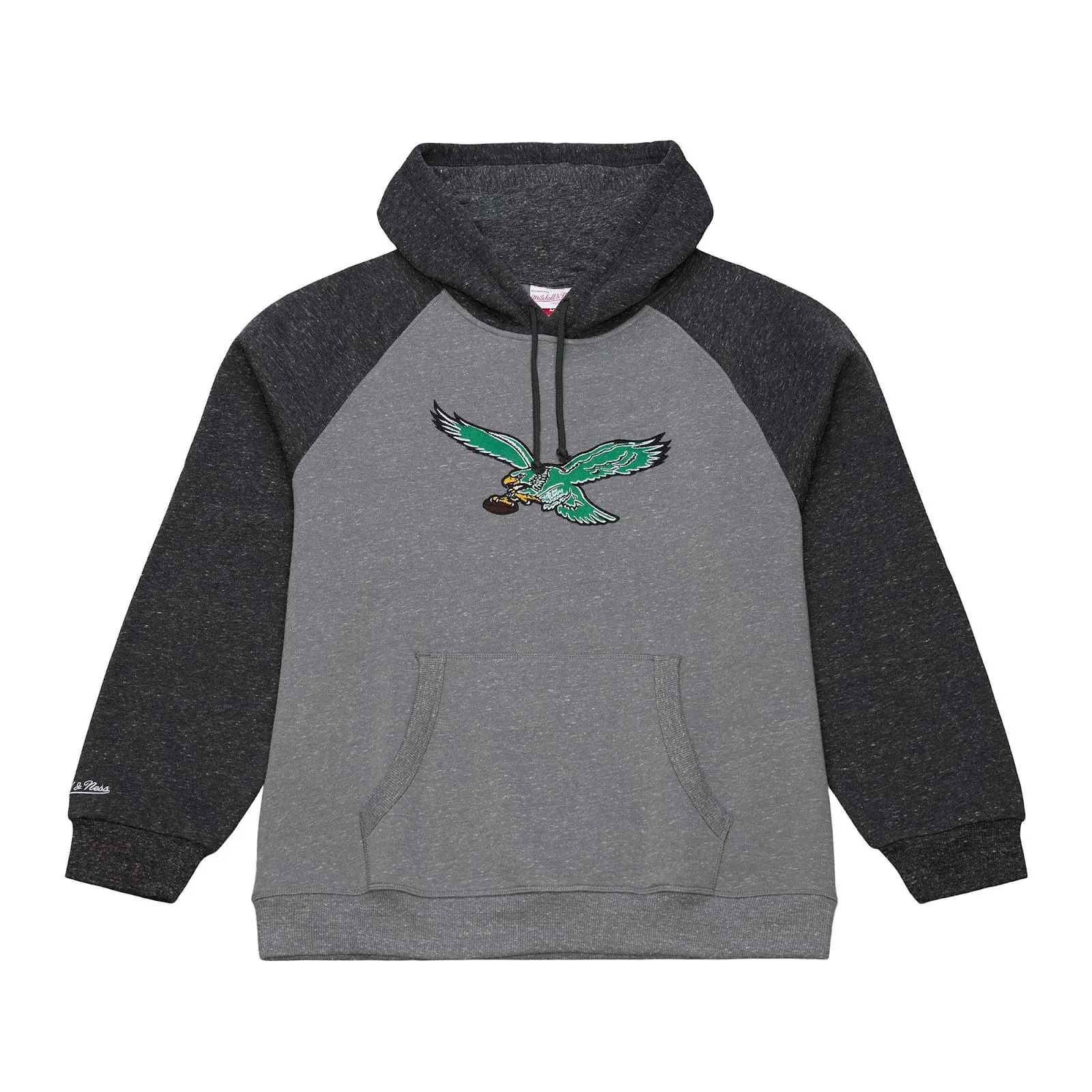 Philadelphia Eagles Gray/Black Winning Streak Fleece Hoodie NFL Throwback Sweatshirt Vintage Fan Gear Mitchell & Ness