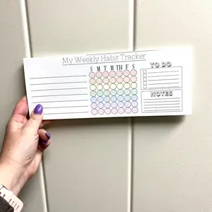 Weekly Habit Tracker Notepad with Colorful Circle Design for Daily Habits and Notes Weekly Habit Tracker Notepad with Colorful Circle Design for Daily Habits and Notes