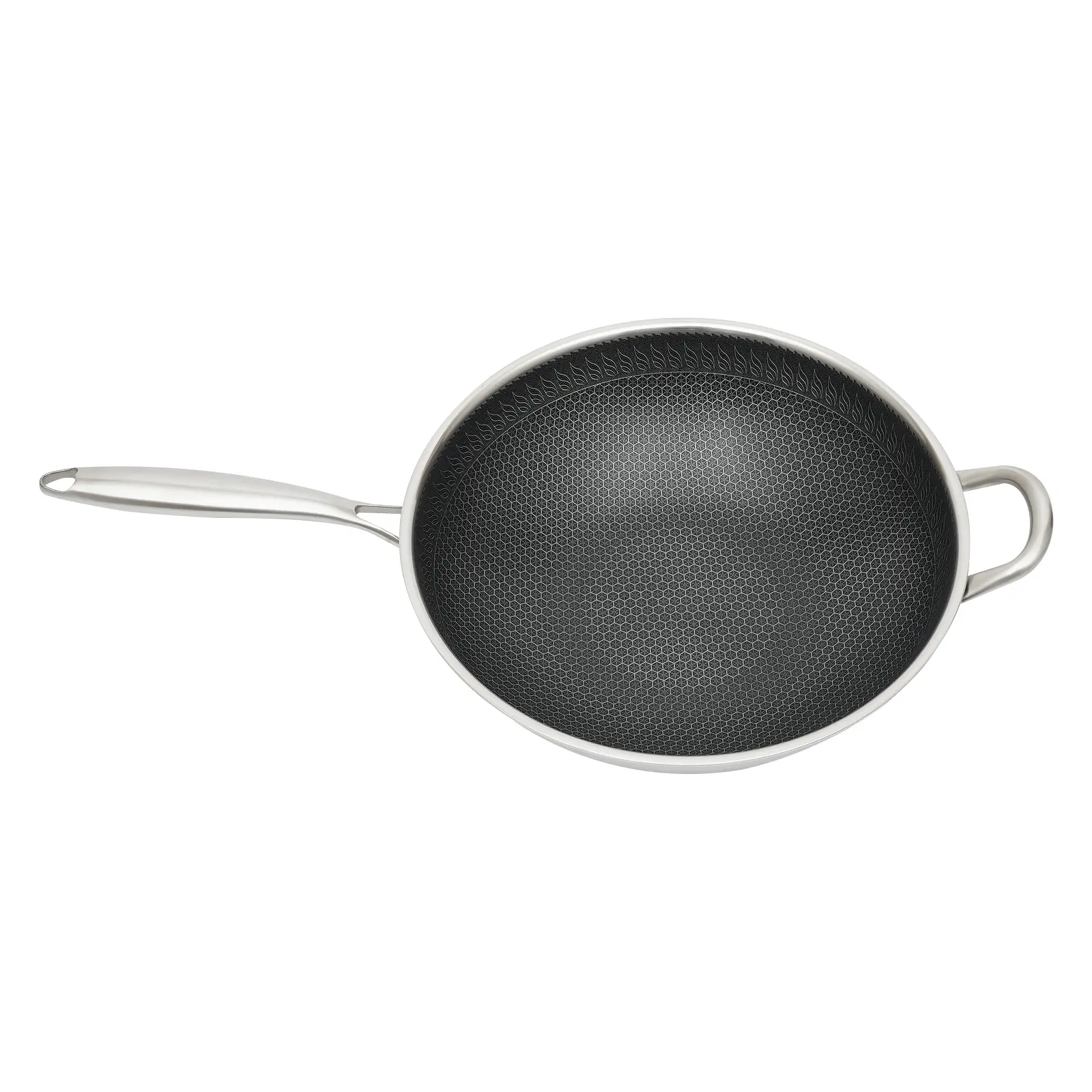 316 Stainless Steel Nonstick Frying Pan - Fast-Heating, Large-Capacity Cookware, Easy to Cook With and Clean, Compatible With Gas and Induction Cooktops