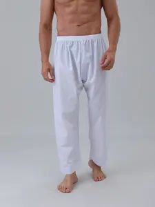 Middle Eastern Arab Muslim Men's Casual Solid Color Long Pants, Loose Fitting Trousers, Comfortable and Stylish, Perfect for Daily Wear, All Seasons