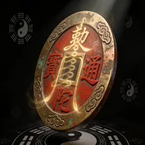 Mountain Ghost Spending Coin • Ancient Taoist Talisman for Luck & Safety