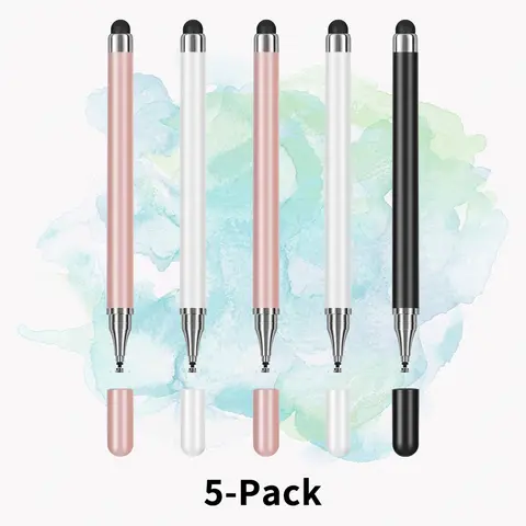 5-Pack Tablets Stylus Pen for All Touchscreen with Precision Disc Tip, 2-in-1 Universal Stylus Compatible with Android, iOS, and Phone – Ideal for Writing, Drag, and Note-Taking, Home Essential, Family Gadget, Study Helper #TikTokShopSpringGlo