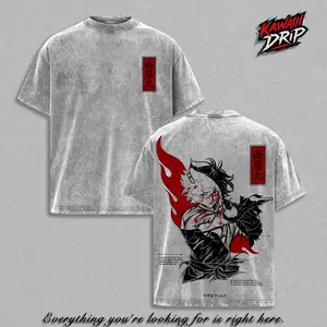 Gabimaru The Hollow T-Shirt | Hell's Paradise Anime Graphic Tee | Shinobi Manga Streetwear Shirt | Vintage Washed Anime T-Shirt | Japanese Ninja Graphic Tee | Dark Fantasy Anime Merch | Unisex Cotton Streetwear Top | Otaku Casual Shirt