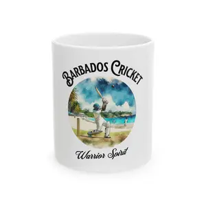 Barbados Cricket: Ceramic Mug, (11oz, 15oz)
