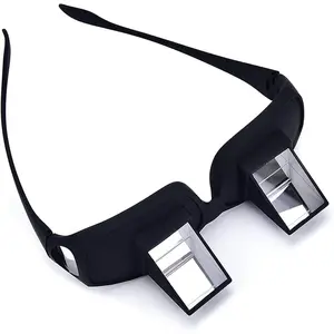 Lazy Glasses Bed Prism Glasses Spectacles Horizontal High Definition Glasses Prism Periscope Lie Down Eyeglasses for Reading and Watch TV in Bed Unisex