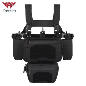 YKD-088 Yakeda Men's Tactical Vest Bag Outdoor Hunting Shooting Molle Pouches Chest Rig with Key Features