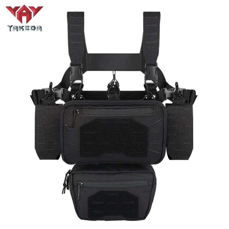 YKD-088 Yakeda Men's Tactical Vest Bag Outdoor Hunting Shooting Molle Pouches Chest Rig with Key Features