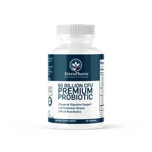 EternPharm All-in-1 Gut Health Dietary Supplement Capsules - 60B Probiotics, Prebiotics, Digestive Enzymes, Fiber - Healthcare Digestive Aid, Bloat Relief, Metabolism Support - 60-Day Supply, Made in USA