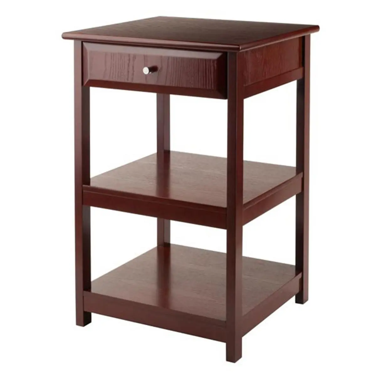 212 MAIN Classic White Delta Printer Stand - Composite Wood Office Furniture with File Drawers