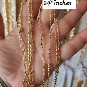 fashion chains rosary style 24"inches gold-plated