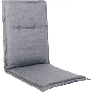 Indoor High  Rocking Chair Cushions for Glider and Swivel Rocker, Outdoor Replacement Highback Dining Seat Pads with  Elastic and Ties, 18" x 42" x 1.5", Dark Grey, Set of 1