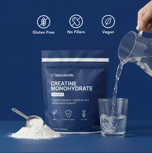 Spacemilk Creatine Monohydrate Powder | Muscle Strength & Performance Support | Micronized Creatine | Post Workout Recovery | Lean Muscle Growth | Unflavored Easy Mix | Gym & Training Supplement