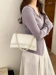 Women's Fashionable Chain Shoulder Bag, Sandal Shape PU Crossbody Bag, High-End Casual Handbag for Daily Use & Travel