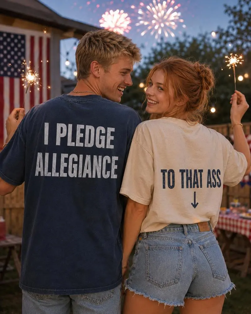 Couples Shirt , I Pledge Allegiance Matching Couple Shirts,4th Of July Outfit, Funny Couple Shirt, Gift For Him, Gift For Her ,Lover Couple Valentine