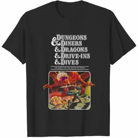 Dungeons & Diners & Dragons & Drive-ins & Dives - Dungeons And Dragons - T-Shirt, Unisex T-Shirt, For Men Women Menswear Top
