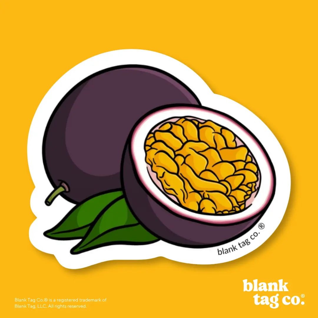 Blank Tag Co.® Waterproof Sticker - Passion Fruit