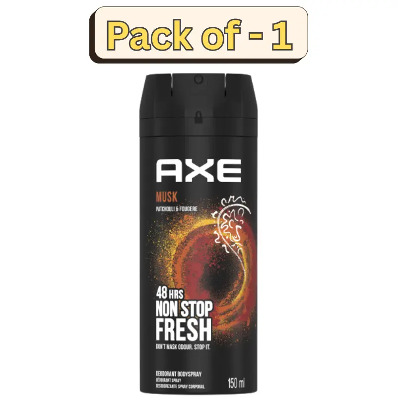 AXE Musk Deodorant Body Spray for Men, Long-Lasting Warm Masculine Scent for All-Day Freshness, Quick Apply Aerosol, 150ml, Body Care, Fragrance, Deodorants, Aerosol Deodorants