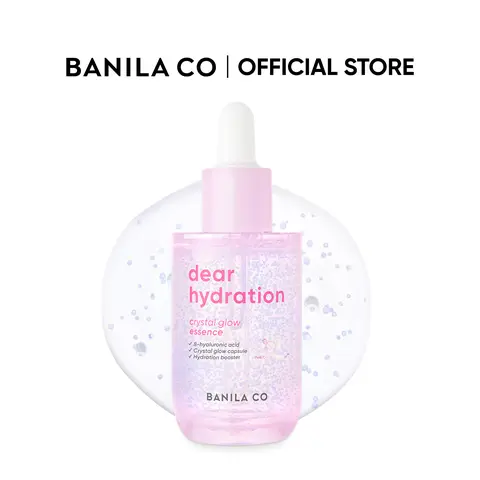BANILA CO Dear Hydration Crystal Glow Essence | Dewy Glow Hydrating Skin Serum with Pink Cactus & Biome, Hyaluronic Acid | Crystal Glow Capsules for Radiant, Luminous Glass Skin