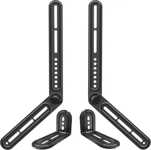 Mounting Dream Soundbar Mount Bracket for Mounting Above or Under TV Fits Most of Sound Bars Up to 15 Lbs, with Detachable Long Extension Plates
