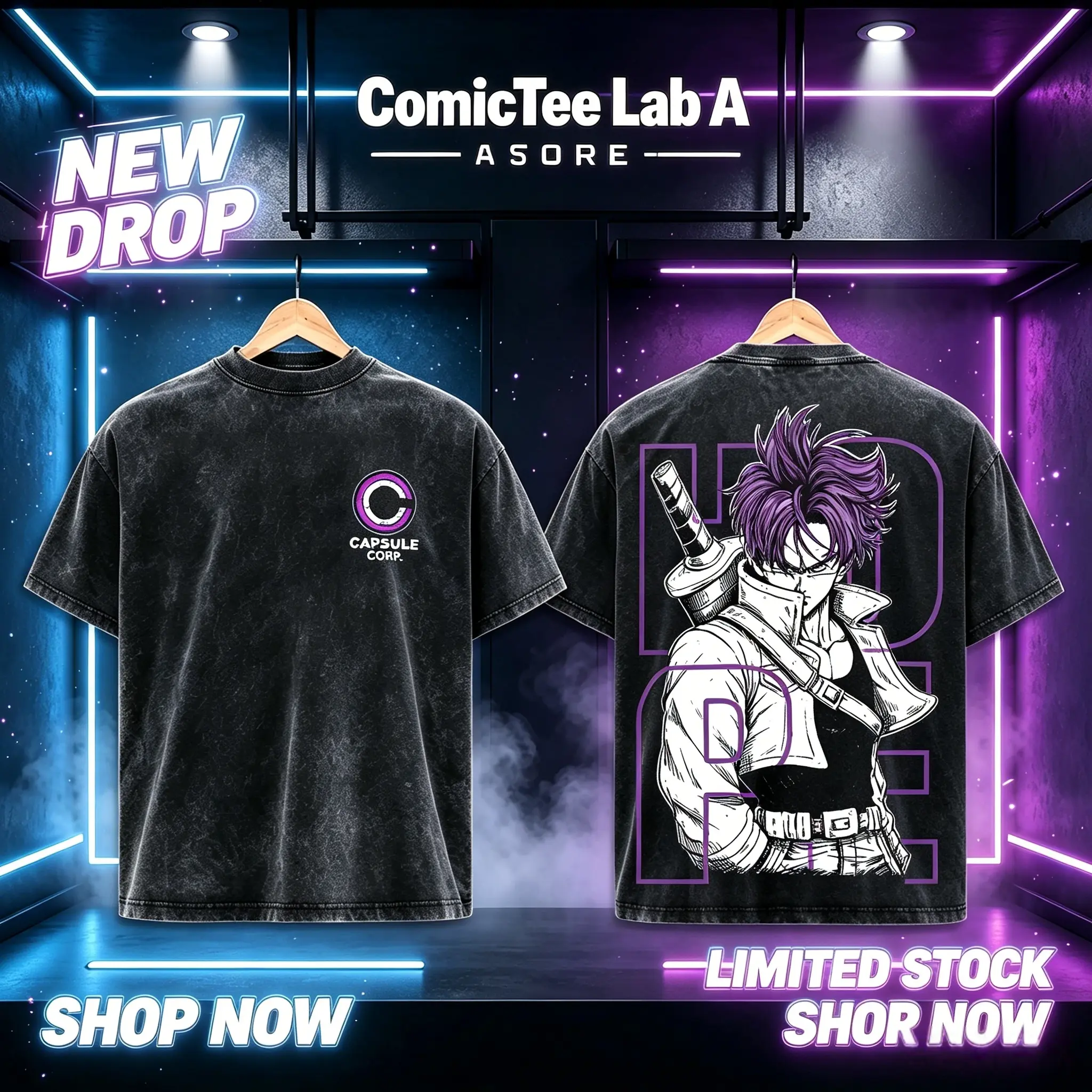 Trunks - DBZ Graphic Tee Vintage Washed Shirt Unisex Streetwear Anime Shirt Future Trunks Saiyan Tee DBZ Z Shirt Gift for Anime Lovers DBZ Fans graphic tee humorous tshirt men  Casual Crewneck Round Neck Tropical Top Menswear