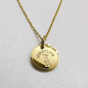 Girls Wrestling Necklace - Gift for Female Wrestler - Hypoallergenic and Tarnish-Resistant