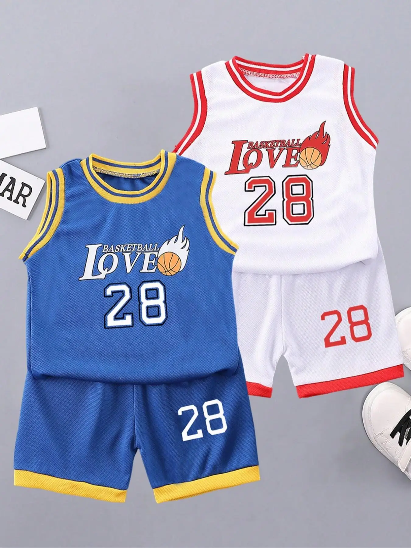 Boy's Letter Print Tank Top & Shorts Set, Casual Sporty Round Neck Top & Shorts for Daily Wear, Kids Summer Clothes, Sporty Style Clothes