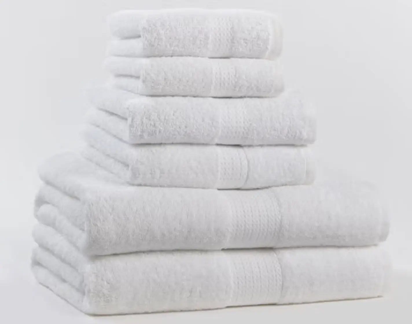 BrylaneHome BH Studio 6 Piece Bath Towel Set - White