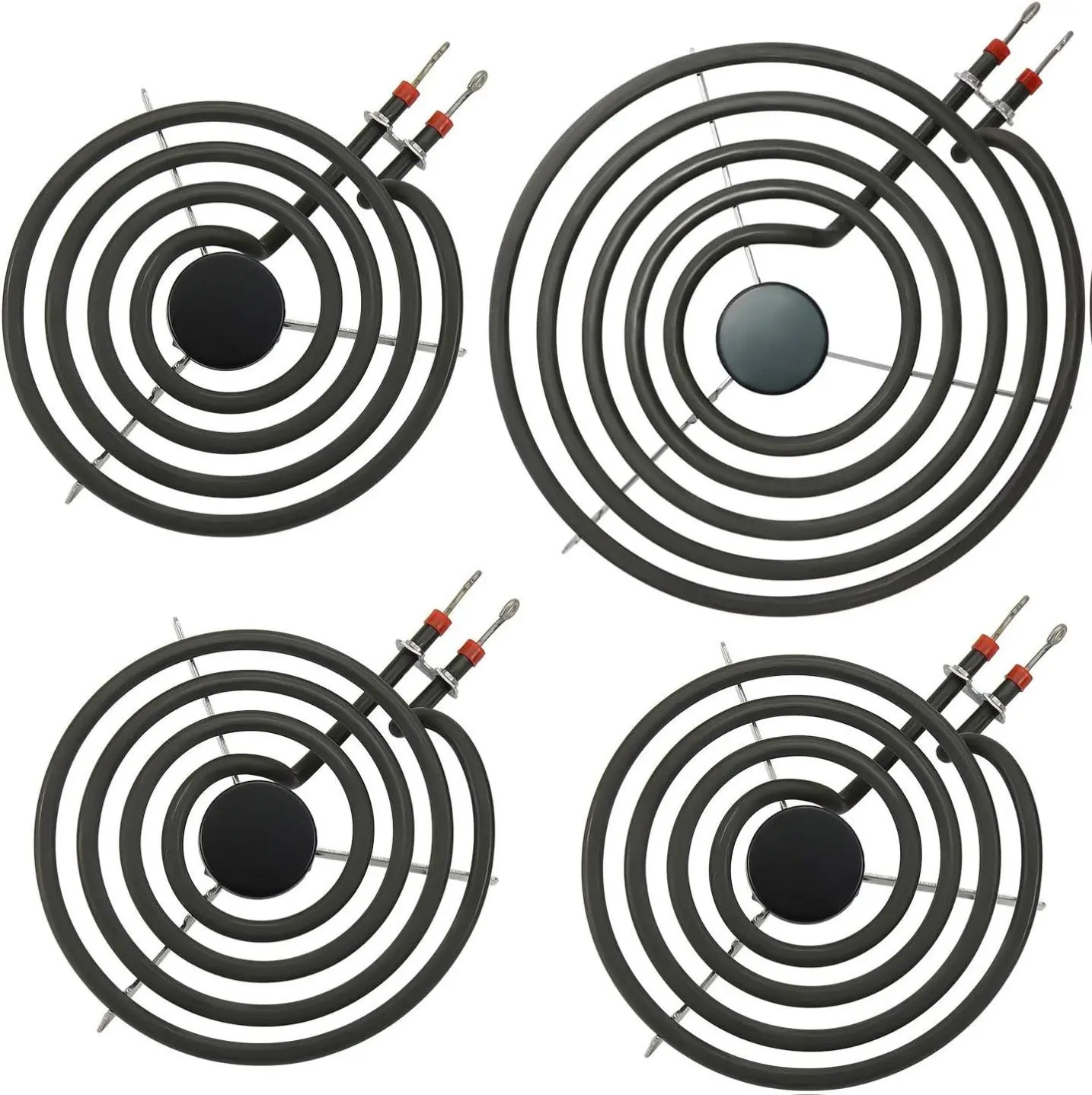 Beaquicy MP31YA Electric Range Burner Element - Replacement for Ken-more Whirlpool Range Stove - Package Include 3 pcs MP15YA 6" and 1 pcs MP21YA 8"