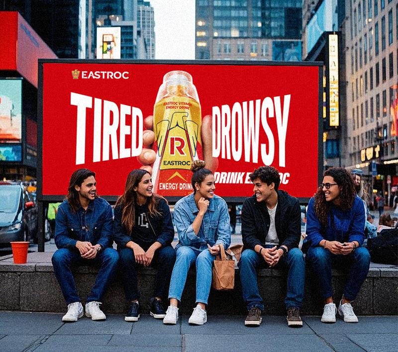 Eastroc Non-Carbonated Vitamin Energy Drink w Shot Cup – Natural Caffeine, Taurine, B Vitamins for Focus, Stamina & Metabolism Support