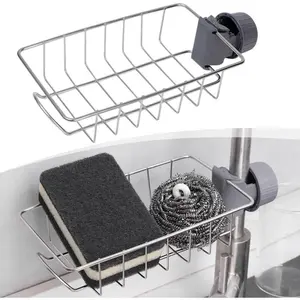 Stainless Steel Faucet Hanging Storage Rack 360° Rotating Adjustable Kitchen Bathroom Sink Drain Racks Home Organizer#SummerVibes smart face
