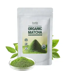Emerail Organic Matcha Powder, USDA-Certified Pure Matcha Green Tea Powder, Premium Culinary Grade, Perfect for Lattes Smoothies and Baking, Sugar Free (70g / 2.5oz Pouch)