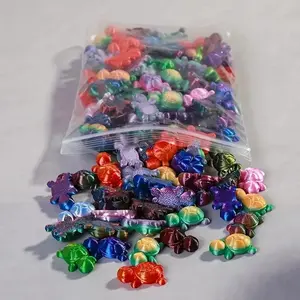 Random Color Turtle Shaped Decoration, Mini 3D Printed Turtle Ornament, Colorful Decoration for Birthday Party, Garden, Aquarium and Desktop