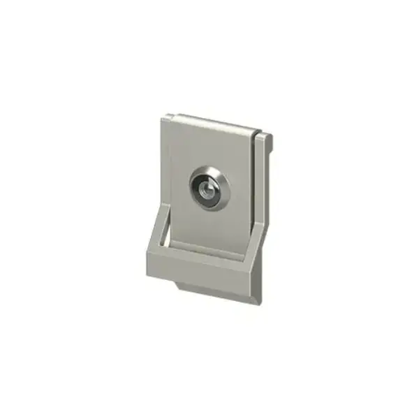 Deltana DKMV4U15 Quality Modern Door Knocker with Viewer, Solid Brass Brushed Nickel Hardware, 3" x 4-5/8" Architectural Door Hardware