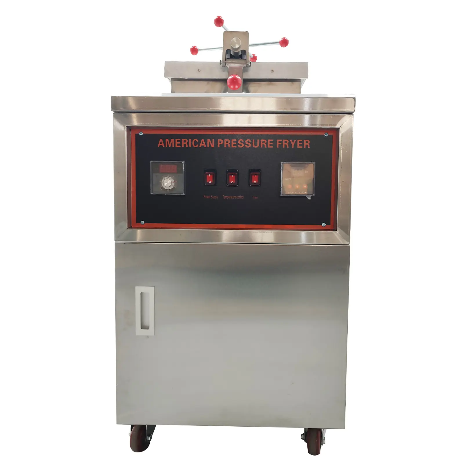 Yokoma Commercial Natural Gas Fried Chicken Stove 110V Temperature Control High Pressure Fryer
