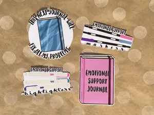 Journaling Themed Matte Paper or Laminated Vinyl Sticker