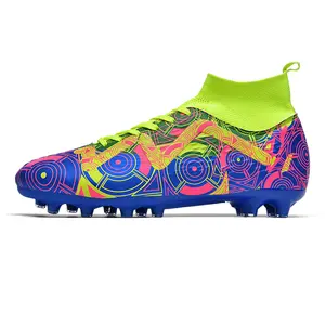 Men's Fashion High Top Football Shoes, Non-slip OutdoorTraining Shoes, Professional Football Cleats for Men