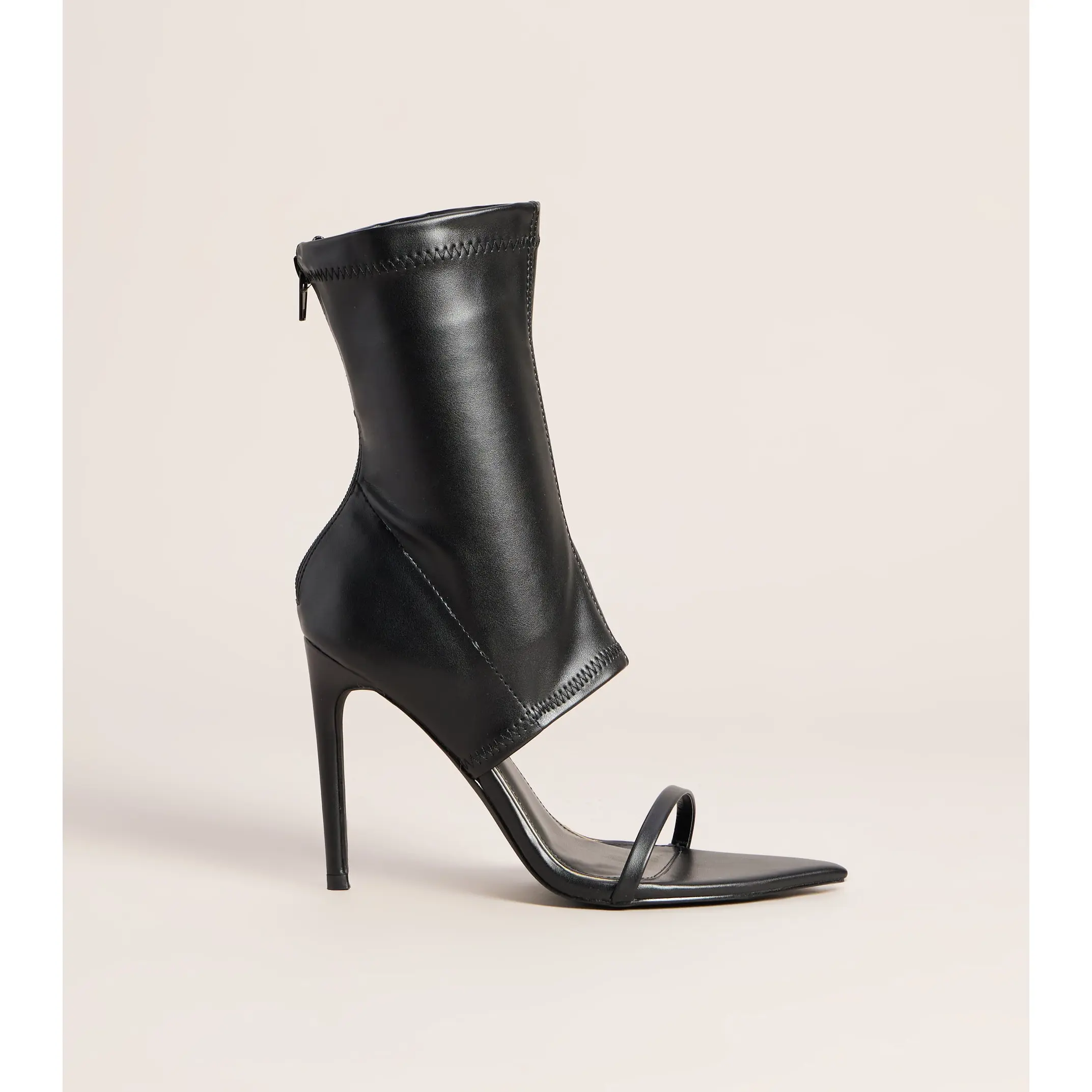 Curve Appeal Sock Cutout Stiletto Heels