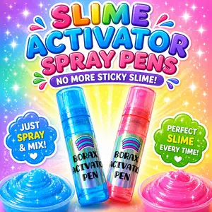 Slime Magic Borax Spray Pens – 2-Pack Handmade Slime Activator Set for Sticky Slime, Easy Clear Application for Ages 8+ – Hoshimi Slimes