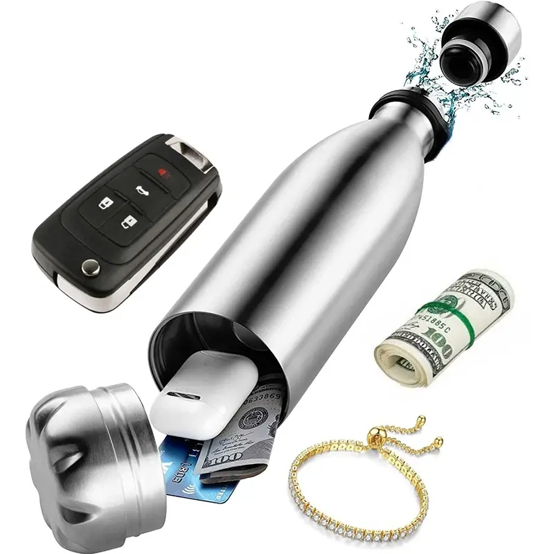 750ml split-flow water bottle – it’s portable, doubles as a secret pill organizer, and even has a safe little spot to hide cash! Great for outdoor use, and a really nice gift idea too.