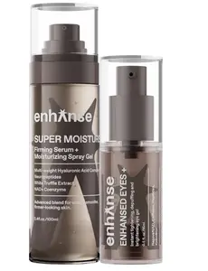 The Skin Longevity Routine, Super Moisture & Under Eye Gel for Men, 2-in-1 Day-to-Night Serum, Hydrating Setting Spray, Caffeine Eye Cream, 2 Bottles