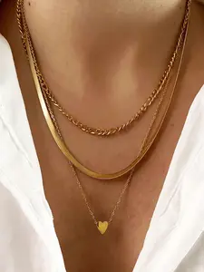 Women's Elegant Heart Pendant Necklace , Fashion Stackable Jewelry for Party, Daily Clothing Decor, Trendy All-match & Exquisite Jewelry for Birthday Gift